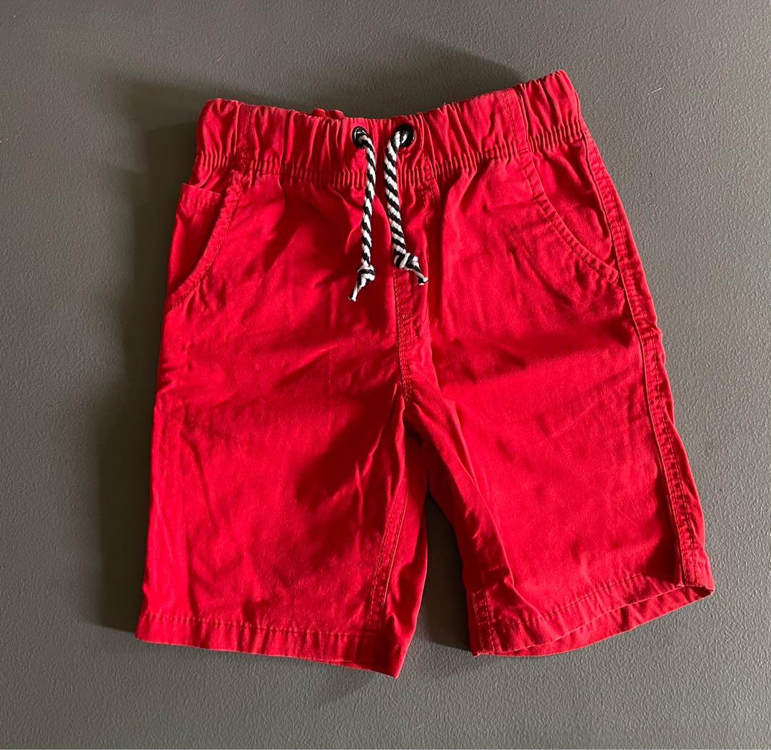 Kids red shorts top
