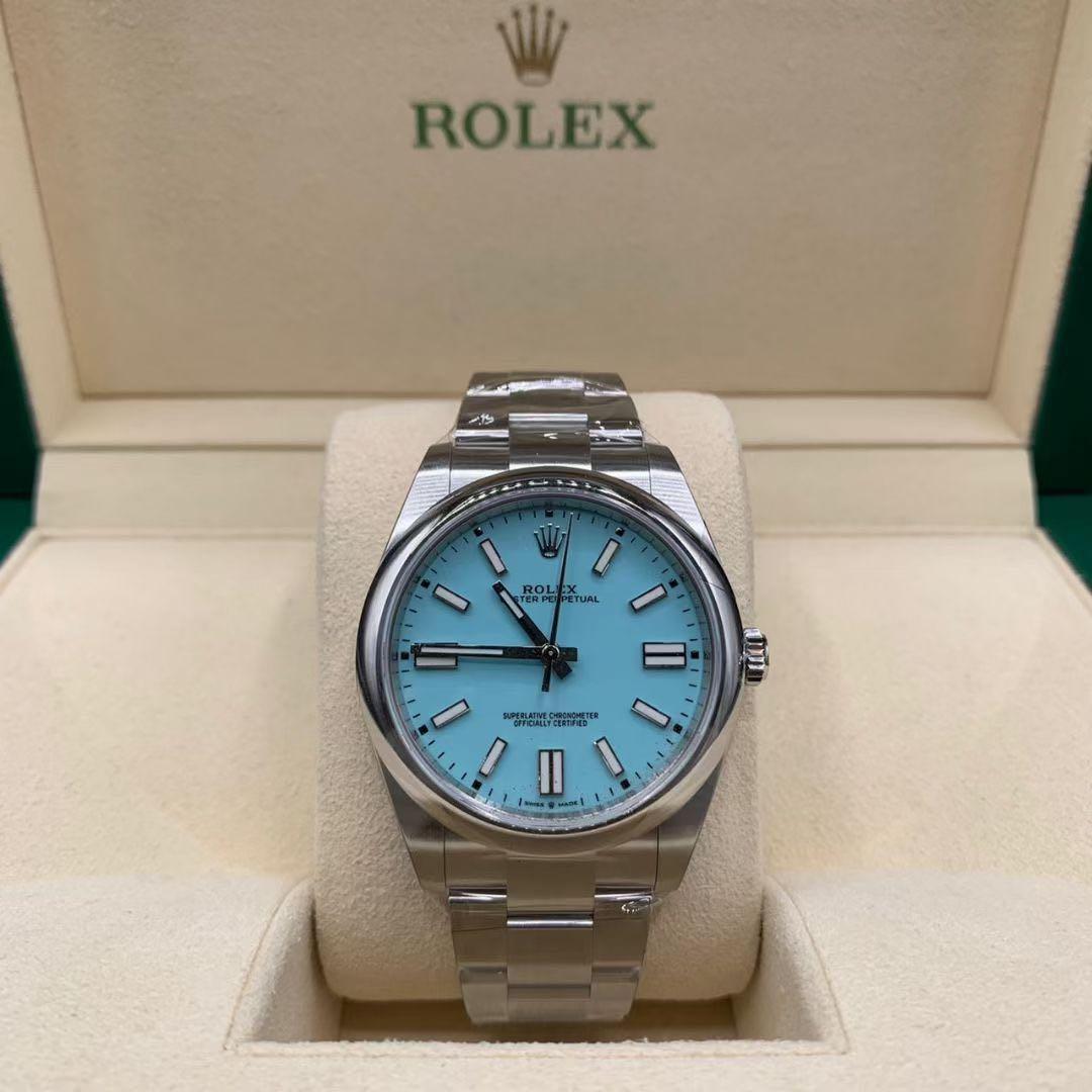 Rolex 124300 Oyster Perpetual Tiffany Blue 41mm 2021 New Watch