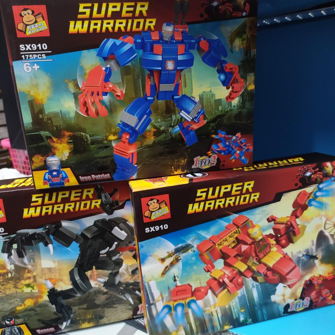 S098 WanJiaDa Super Warrior Lego Iron Man Iron Patriot Venom