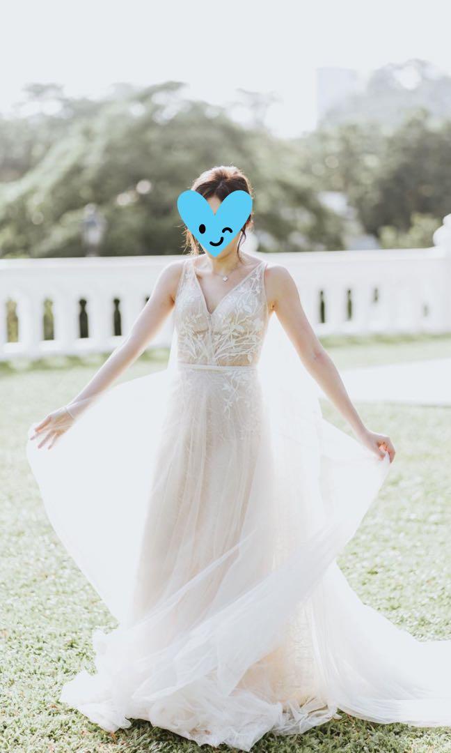 Renting at 1.5k Muse by Berta Wedding Gown Women s Fashion Dresses Sets Evening dresses gowns on Carousell