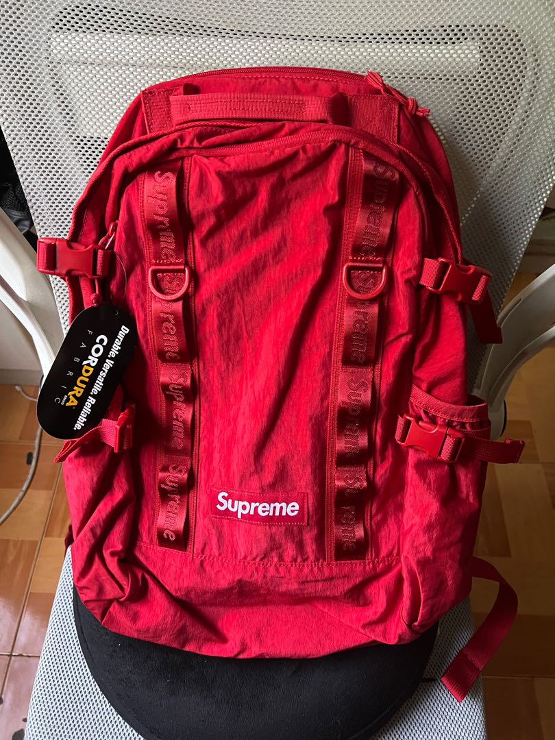 Supreme Backpack (FW20) Red/Black, Men's Fashion, Bags, Backpacks