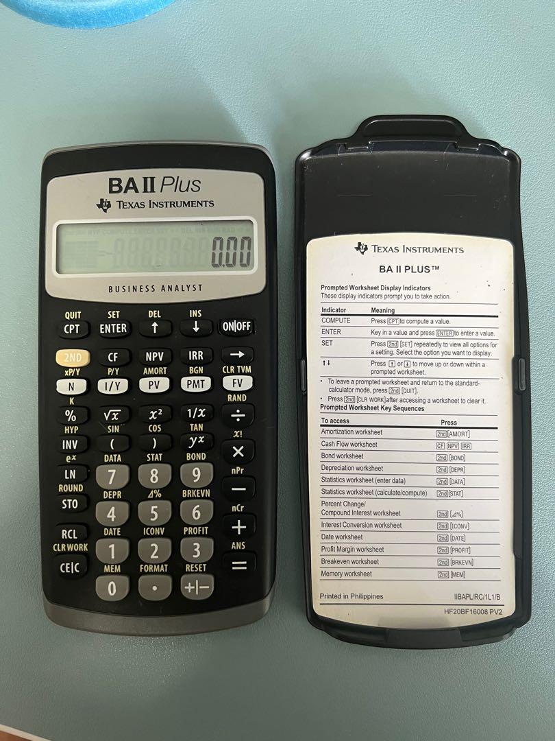 Texas Financial Calculator BA II Plus, Computers & Tech, Office 