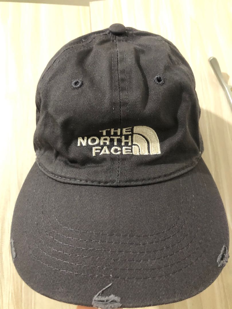 The North Face ripped cap 灰色帽, 女裝 