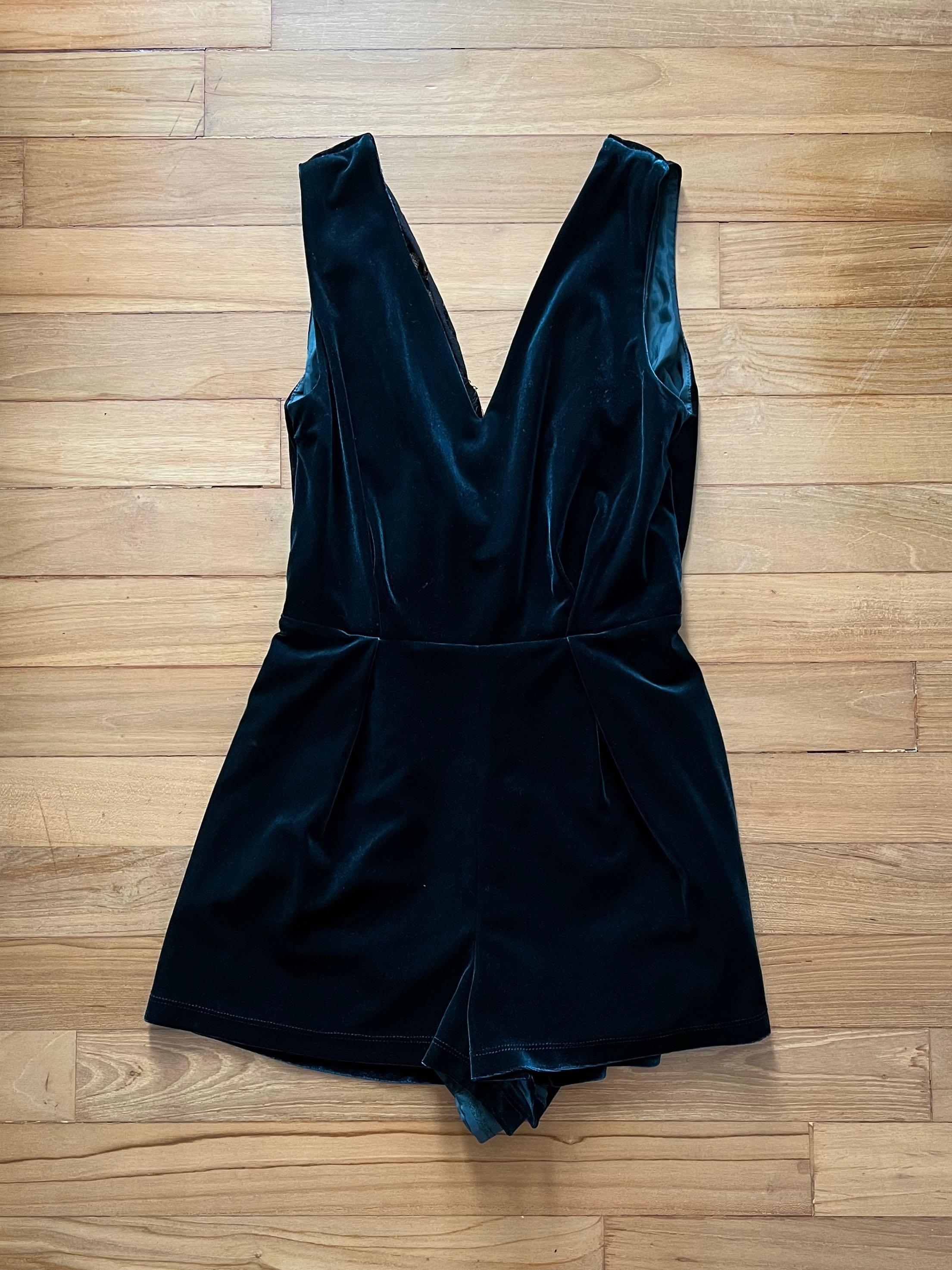 Topshop velvet playsuit on sale