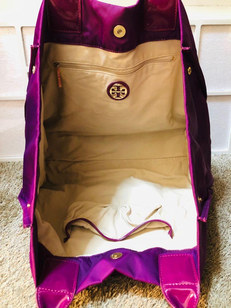 TORY BURCH ELLA LARGE VIOLET, Luxury, Bags & Wallets on Carousell