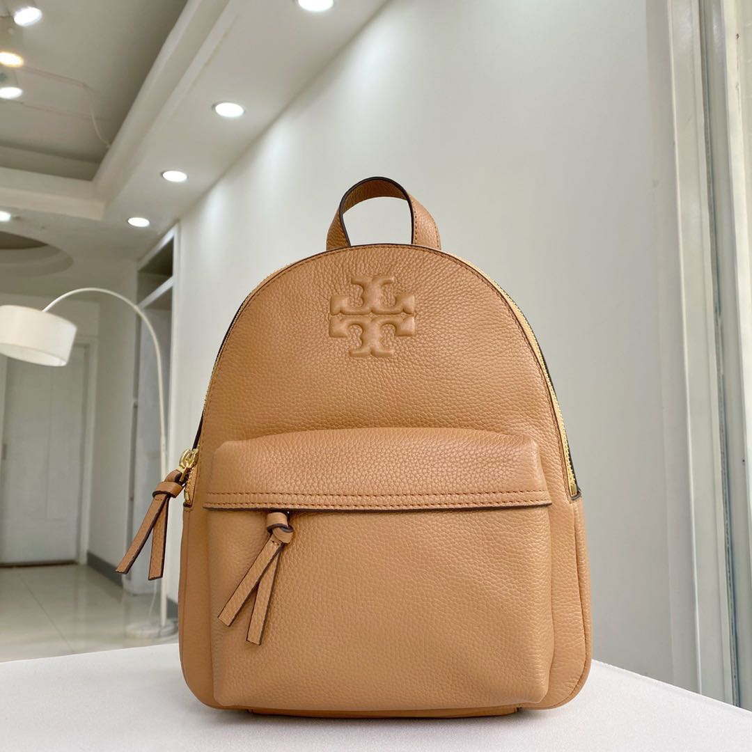 Tory Burch Thea Backpack Leather Brown Tiramisu, Women's Fashion, Bags &  Wallets, Purses & Pouches on Carousell
