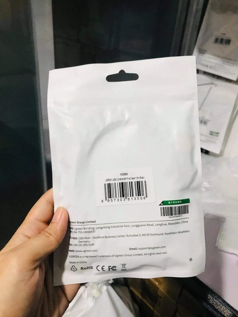 UGREEN 1.5M Printer USB 2.0 AM to BM Cable Black US135 (Category: Cables & Adaptors) located in Makati City. Submitted by slaccessoriesshop (Listing ID 1128065063, Image 3). Description: UGREEN Printer USB 2.0 AM to BM Cable Black US135 ‼️ (available in 1.5M, 3M, 5M) ☑️ We issue OR / Sales Invoice / Delivery Receipt ☑️ Accepting RETAIL and BULK ORDERS ☑️ Direct Seller / Actual item posted ☑️ Guaranteed Original, Brand New and Sealed ☑️ 7 days rep