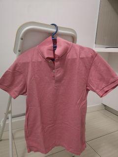 Uniqlo collar tshirt pink