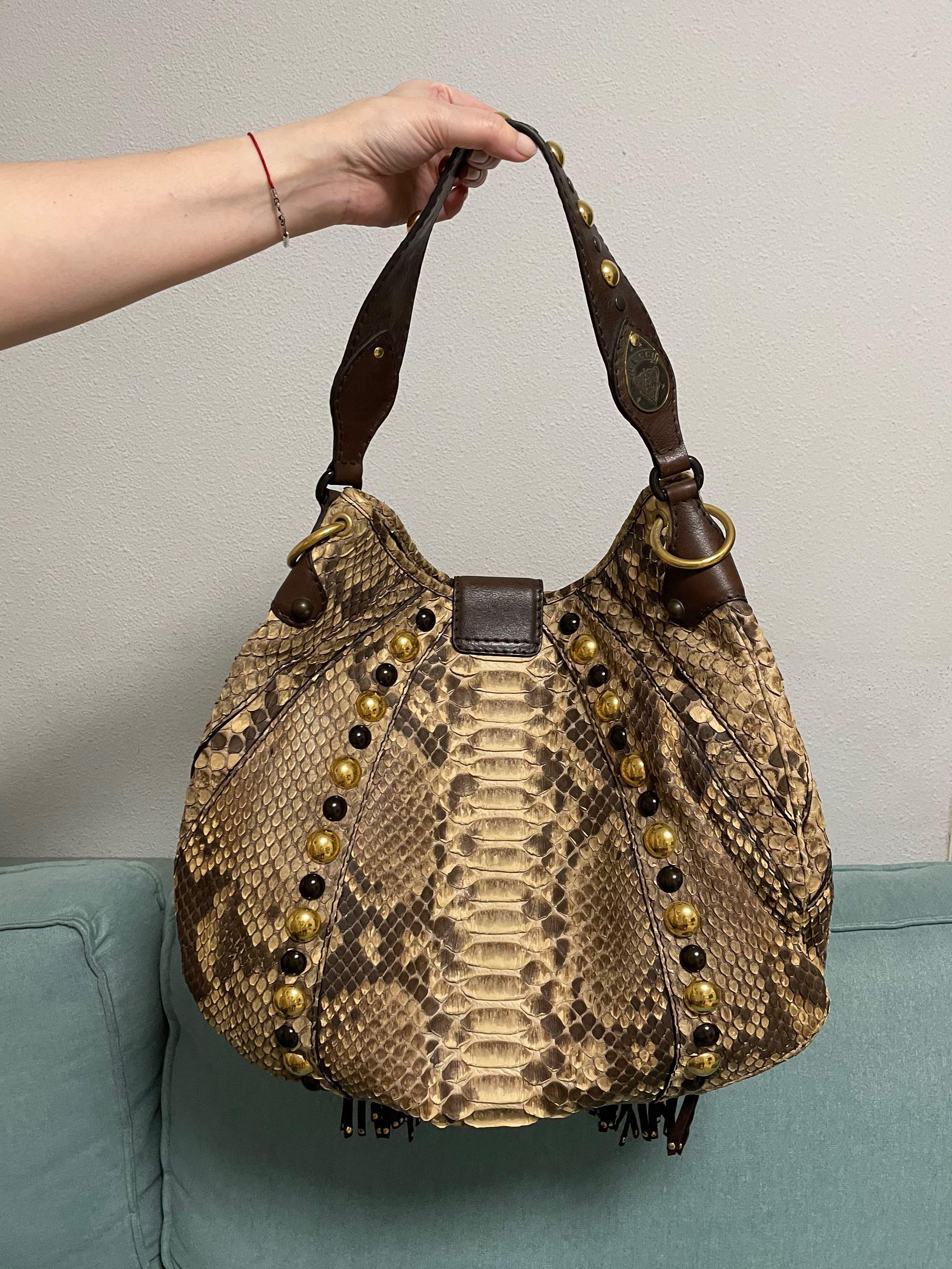 Vintage Gucci New Python Excellent Clutch Shoulder Bag - Nina Furfur Vintage  Boutique