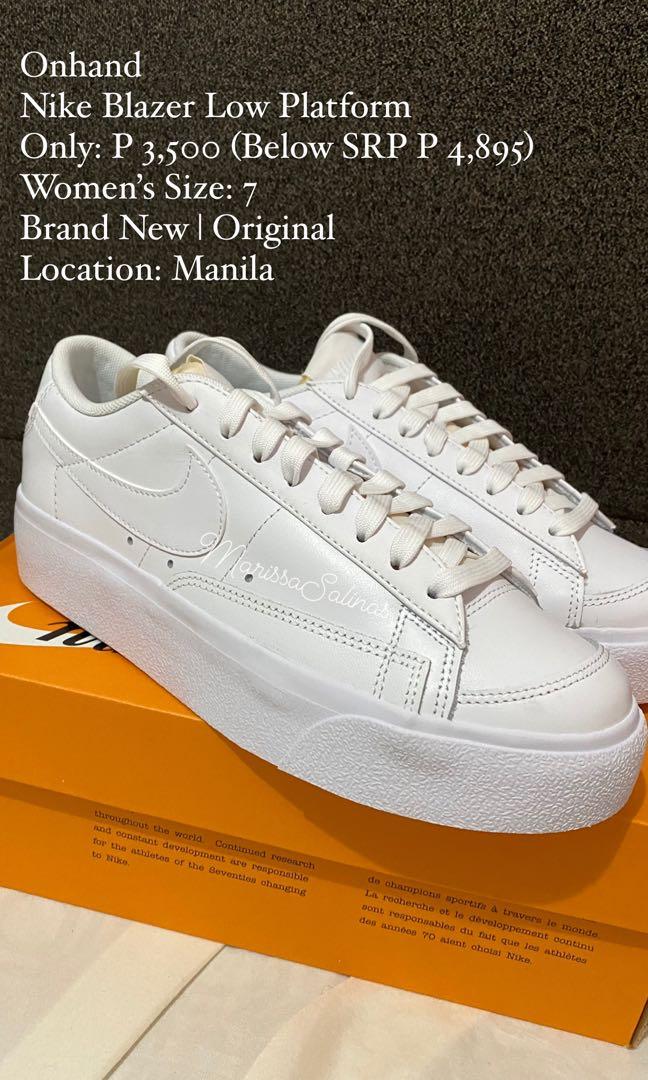 W Nike Blazer Low Platform SALE, Women's Fashion, Footwear, Sneakers on  Carousell