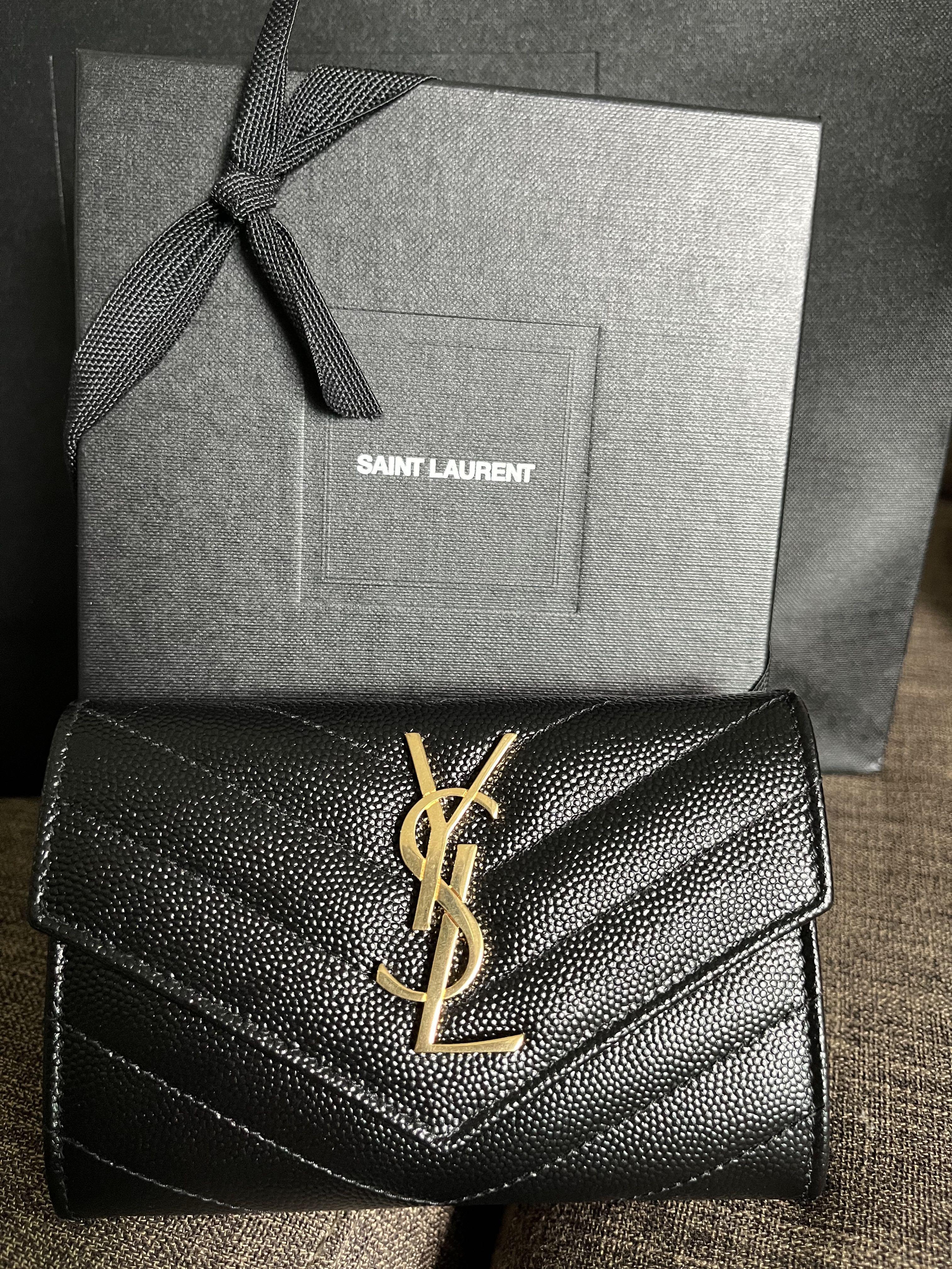 Monogram small envelope wallet in grain de poudre embossed leather 2025