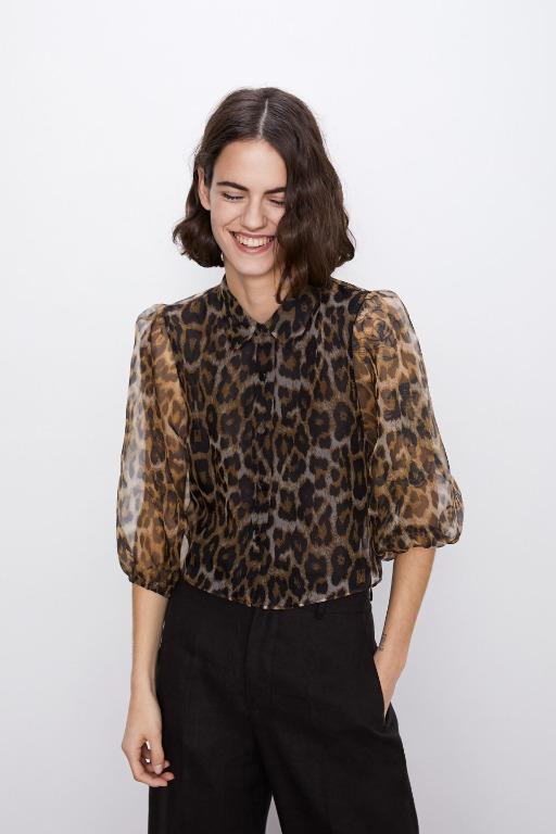 Zara Animal Print Blouse atelieryuwa.ciao.jp