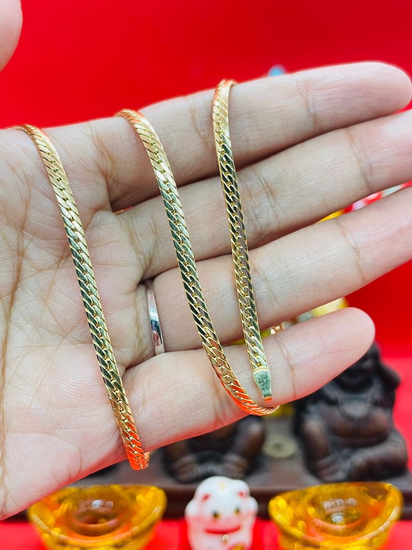 18K Gold - Cobra Necklace (N68), Women 