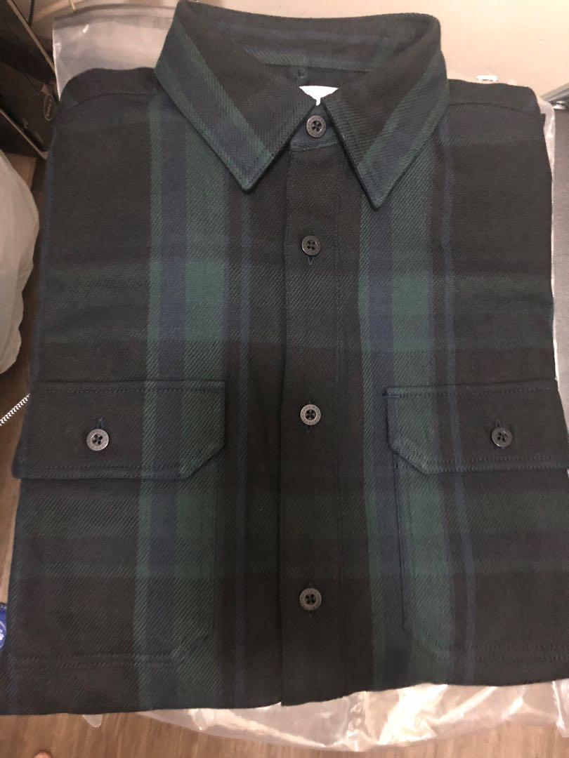21aw Wtaps deck Flannel Ls Cotton, 男裝, 上身及套裝, T-shirt、恤衫