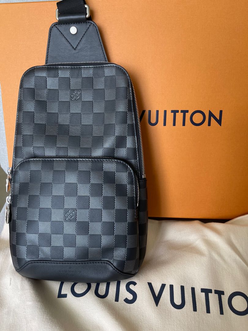 Louis Vuitton Avenue Sling Bag Damier Infini Astral in Leather with  Silver-tone - US