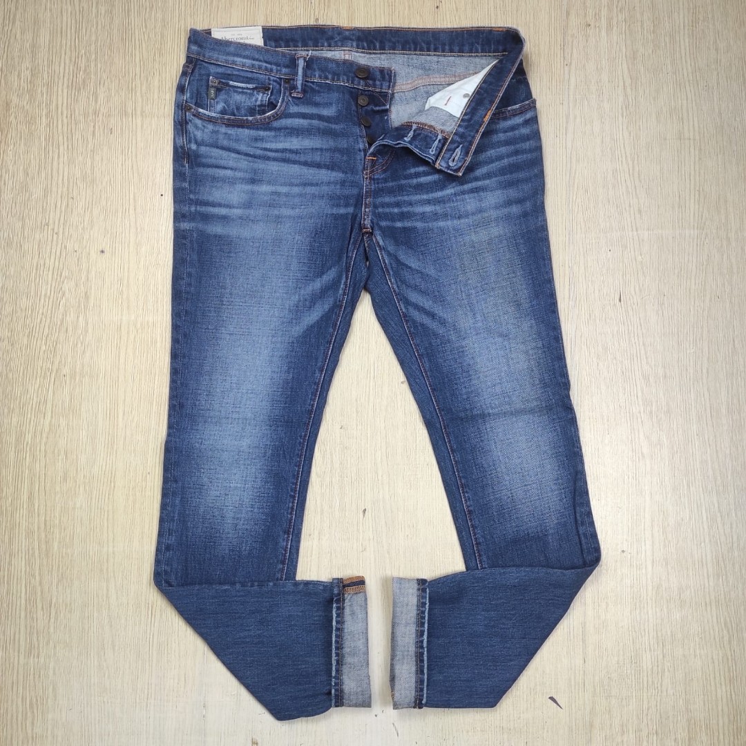 Abercrombie denim jeans pria slim fit 