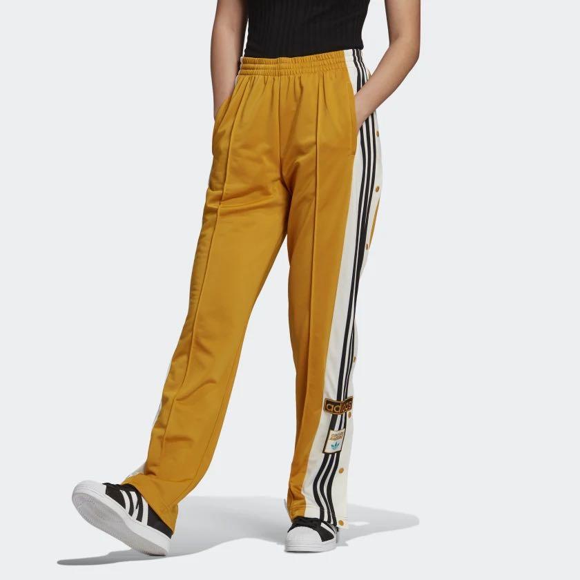 adidas Adibreak Satin pants, black and yellow