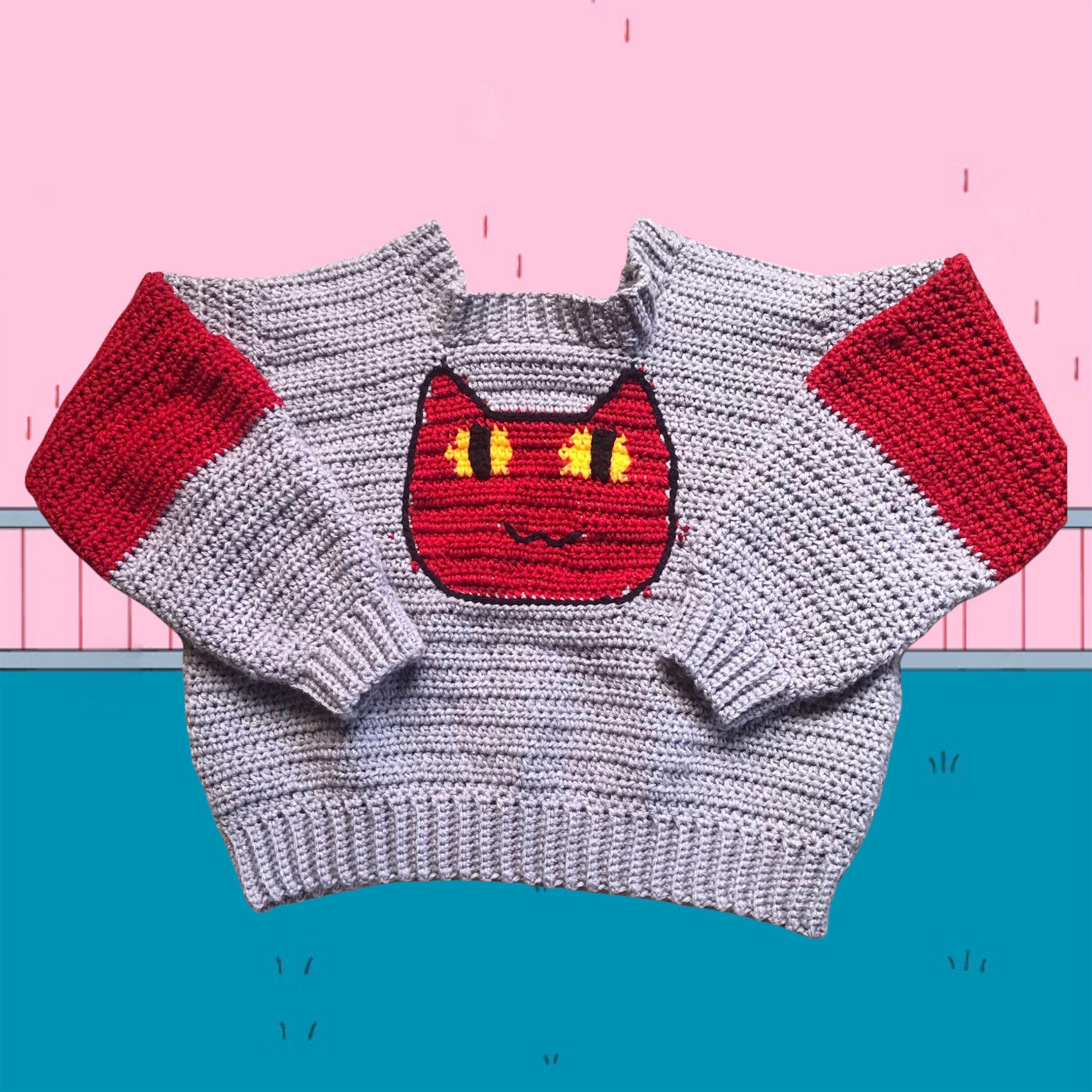 Adventure Time Marceline Cat Sweater Crop Crochet Sweater, Women's ...
