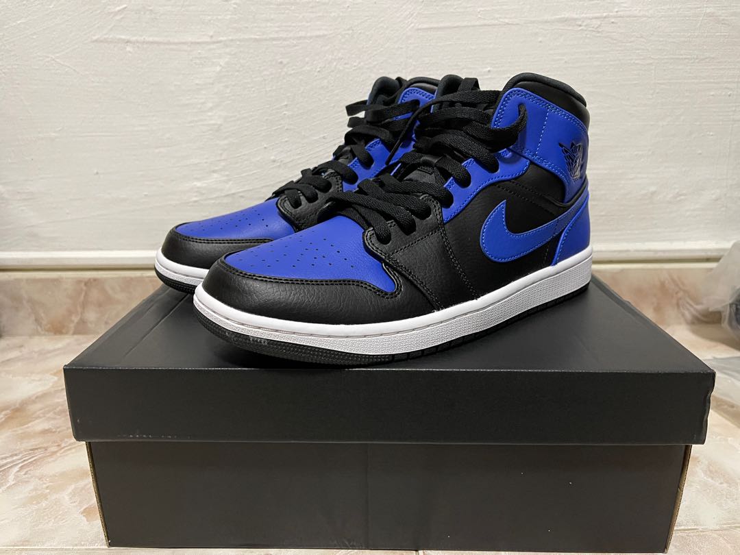 Air Jordan 1 Mid Hyper Royal Men s Fashion Footwear Sneakers on