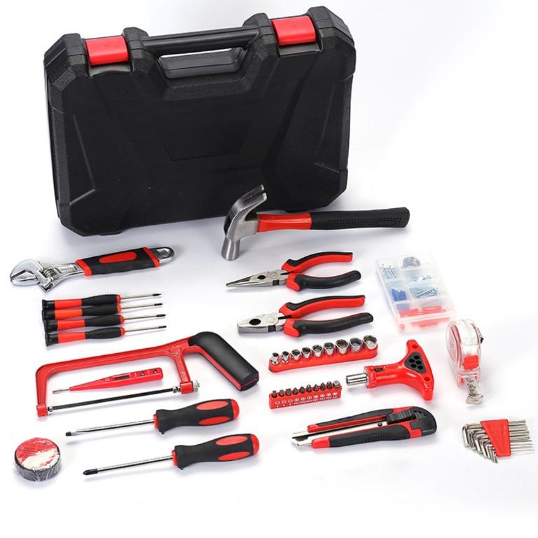 All In One Toolbox Tool Box Set 43 Pieces Hammer Screwdriver Plier ...