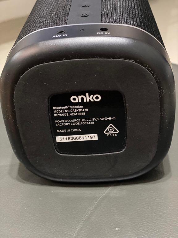 Anko Bluetooth Speaker MODEL CAB3D470, Audio, Soundbars, Speakers