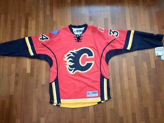 Reebok, Shirts, Calgary Flames On Ice Authentic Reebok Hockey Jersey