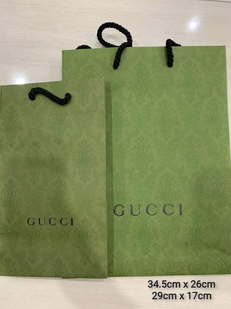 Authentic Gucci paper bags green