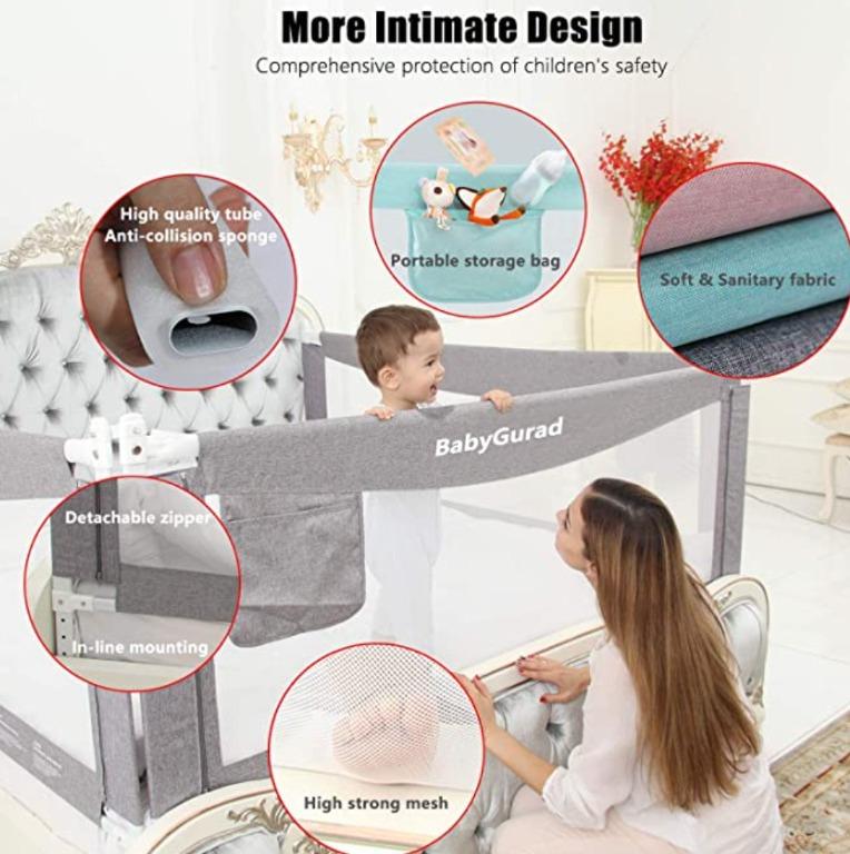 BabyGuard Care with Love Toddler Safety Bed Rail, Babies & Kids, Baby ...