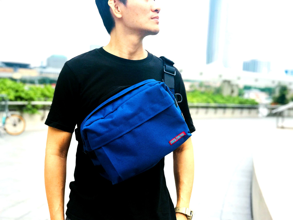 Free Delivery Blue Urban Survival Everyday Sling bag Men s