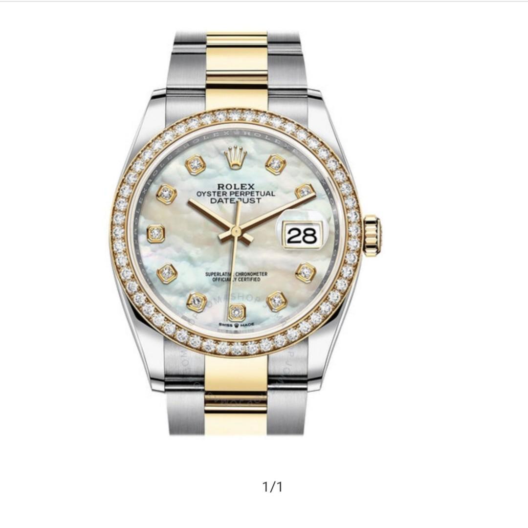 rolex datejust mother of pearl diamonds