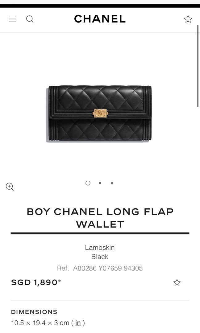 BOY CHANEL LONG FLAP WALLET Luxury Bags Wallets on Carousell