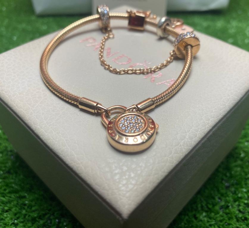 Pandora pave padlock bracelet cheap