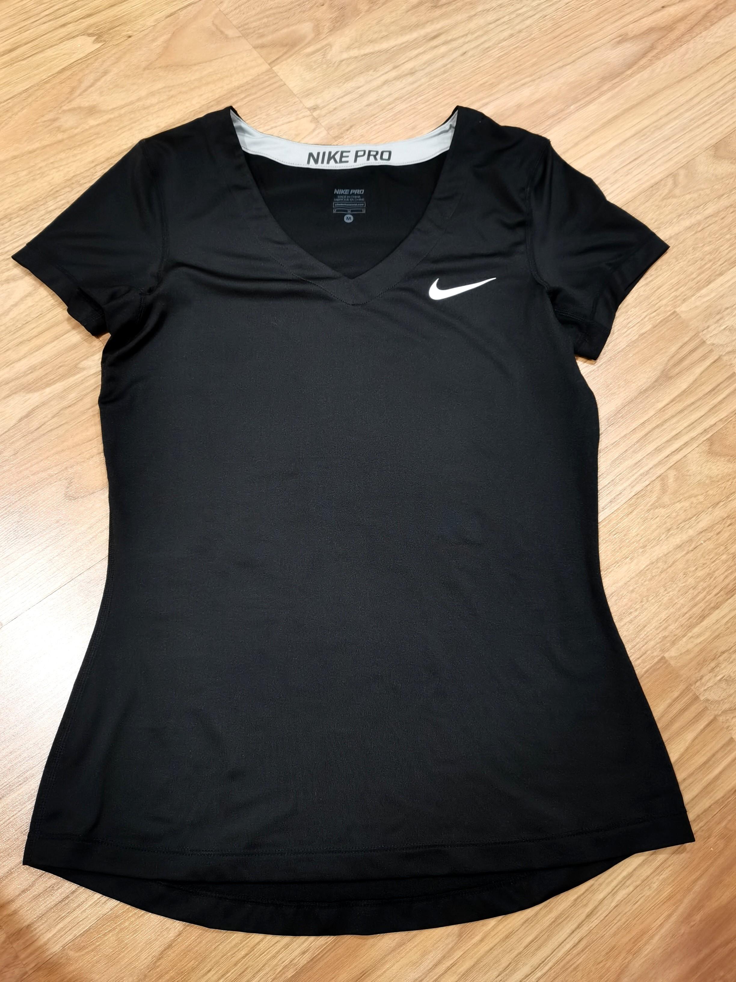 nike pro v neck tee