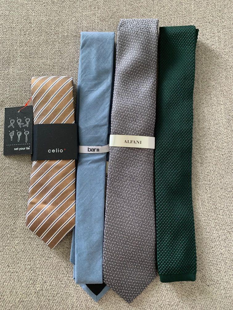 Branded Premium Slim Ties Celio Bar Iii Alfani Topman Men S Fashion Accessories Ties Formals On Carousell