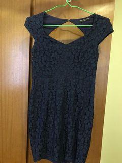 Dorothy Perkins Capped sleeve blue lace dress