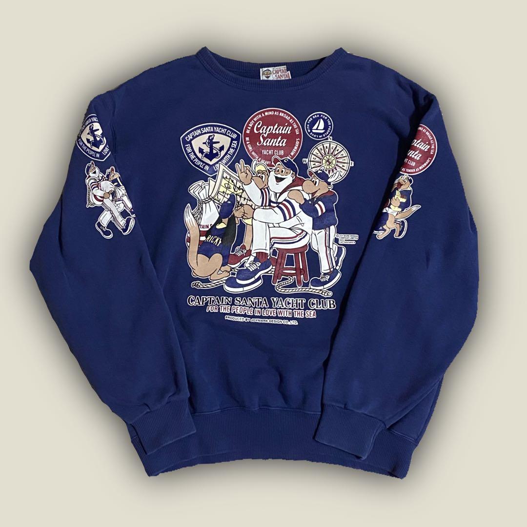 captain santa vintage sweatshirt Men s Fashion Tops Sets Tshirts Polo Shirts on Carousell