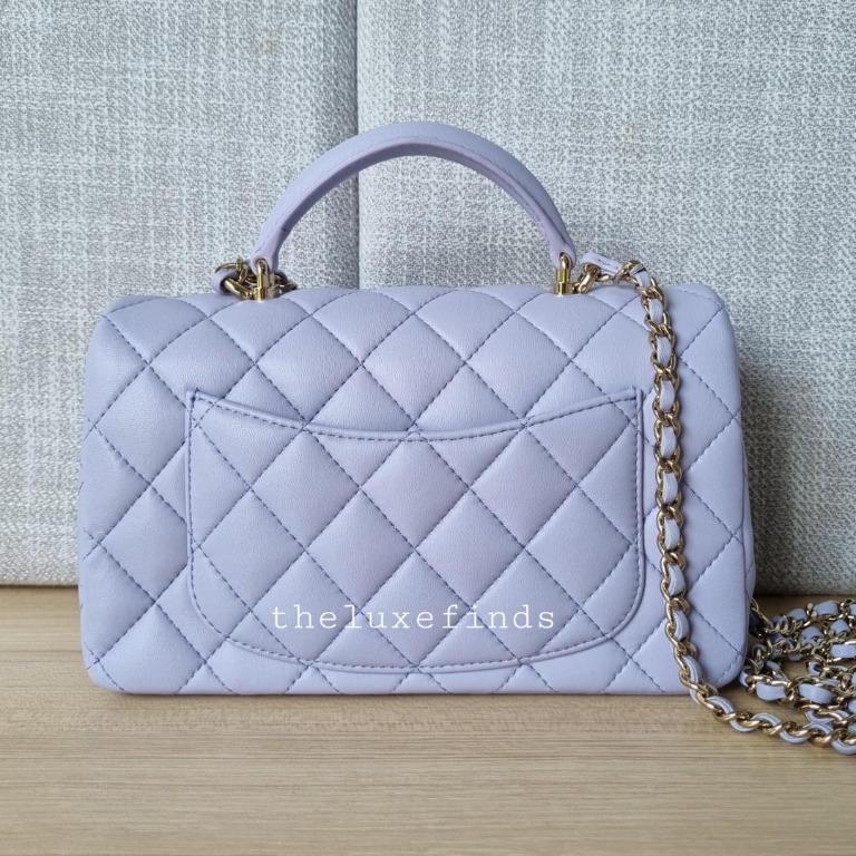 Chanel 21k light purple coco handle mini, Luxury, Bags & Wallets