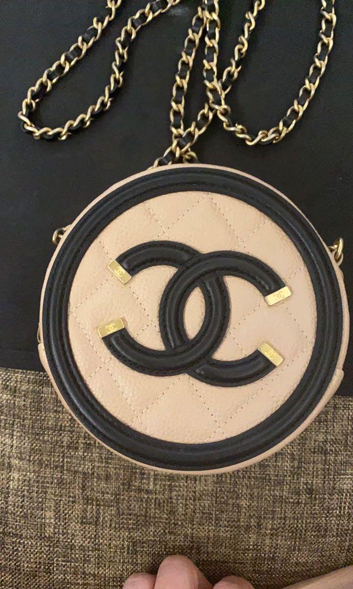 Chanel filigree round bag online