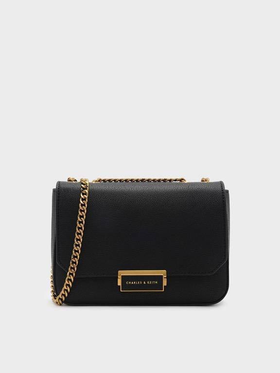 Charles Keith Double Gold Chain Link Crossbody Bag Women s Fashion Bags Wallets Cross body Bags on Carousell