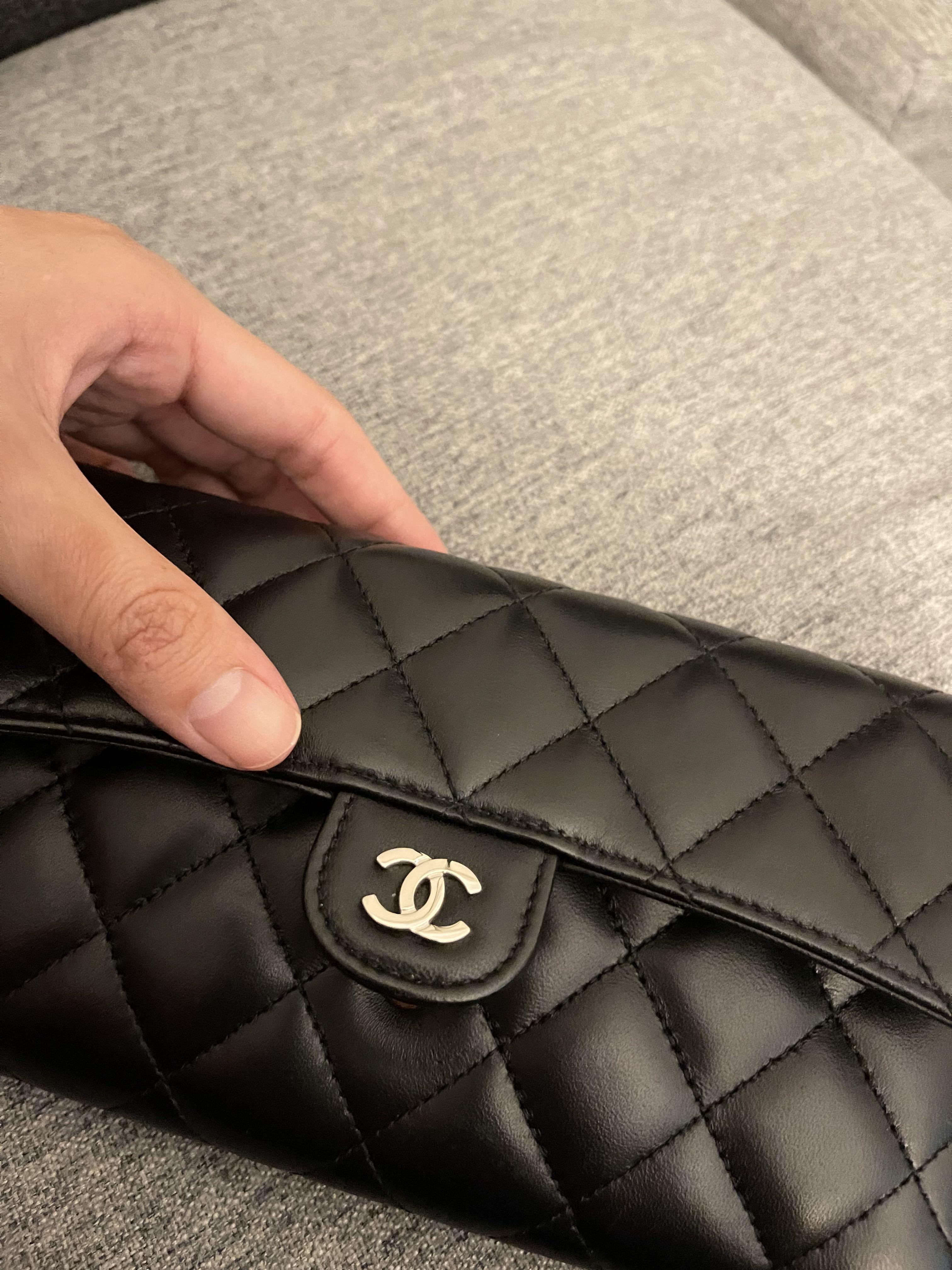 Chanel lambskin long wallet sales