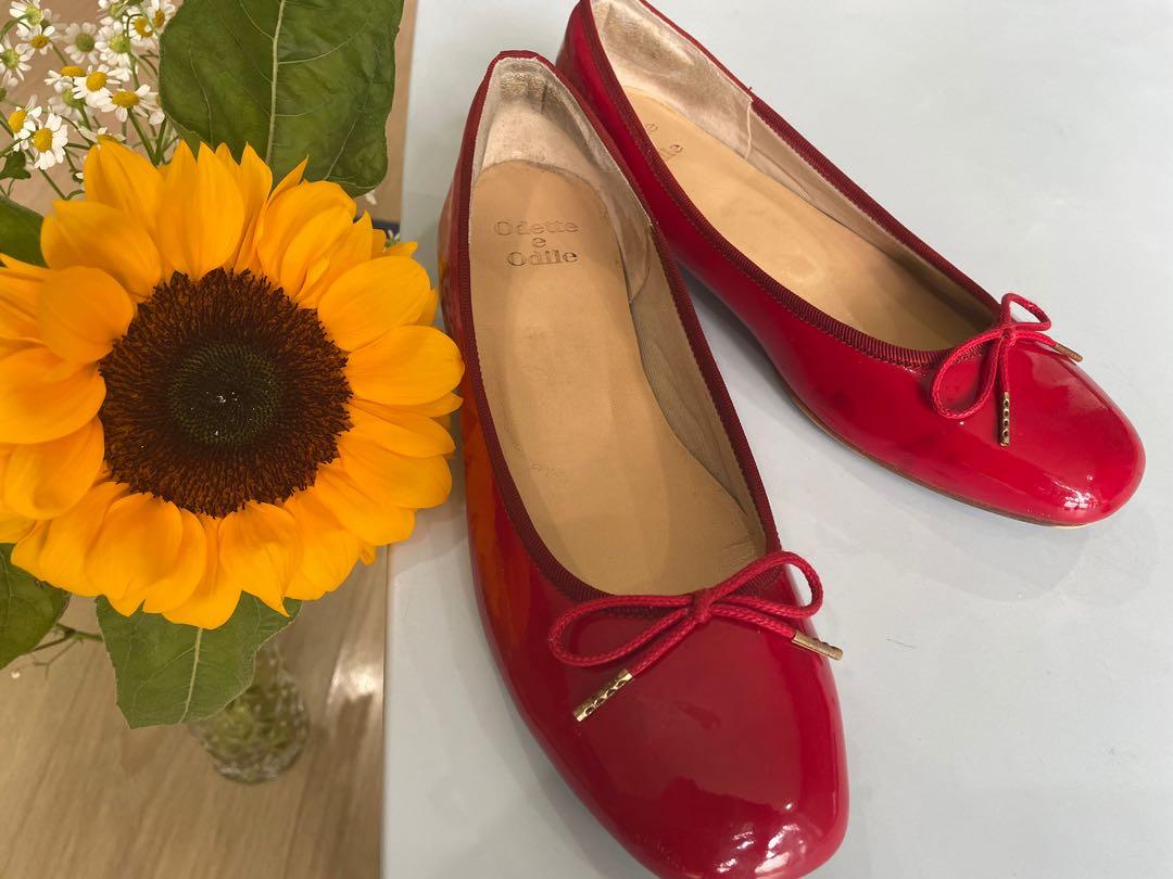 Red flat shop shoes size 11