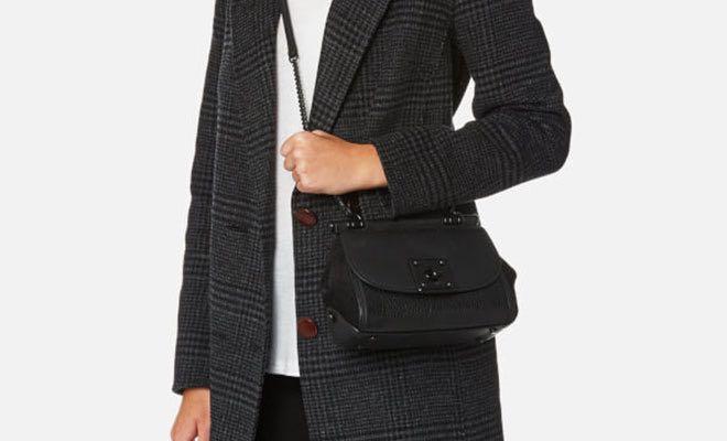 Coach drifter crossbody bag in black leather and suede