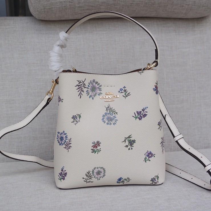White floral sale coach purse