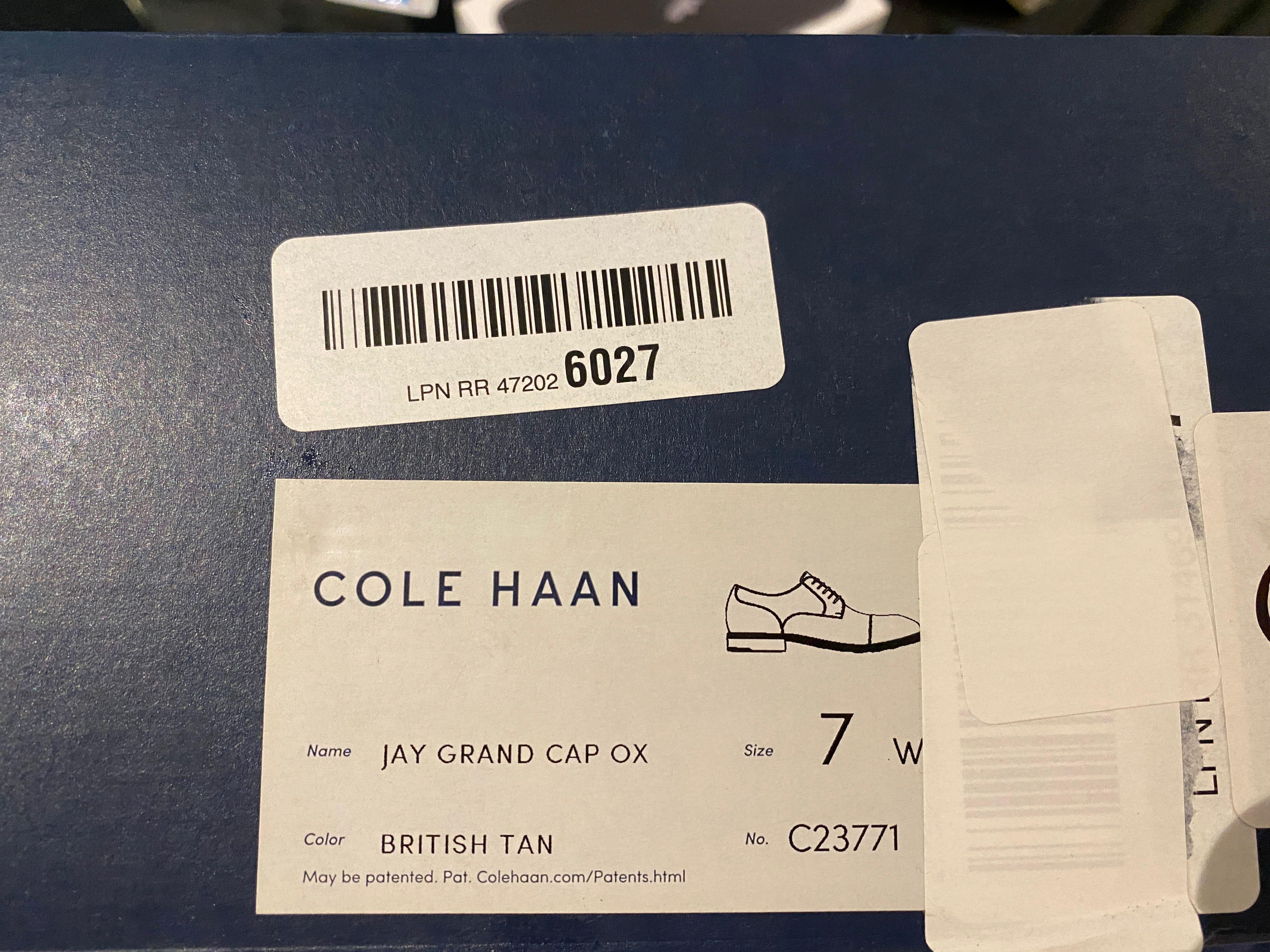 Cole Haan British Tan Grand Cap Oxford Shoes Men s Fashion