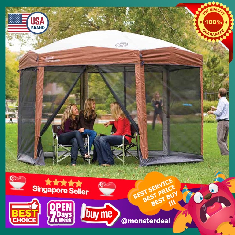 Coleman Screened Canopy Tent with Instant Setup Back Home Screenhouse
