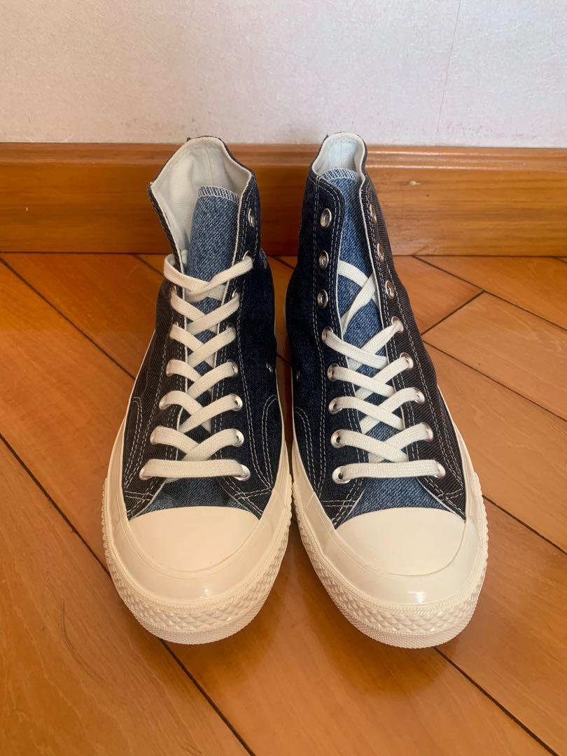 Converse Chuck 70 Hi Denim US9 no box, 男裝, 鞋, 波鞋- Carousell