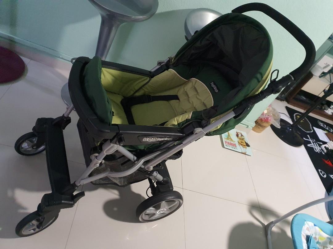 dark green pram