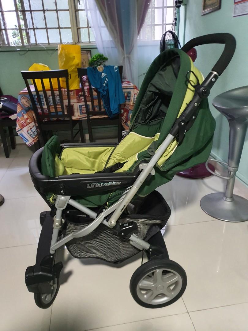 dark green pram