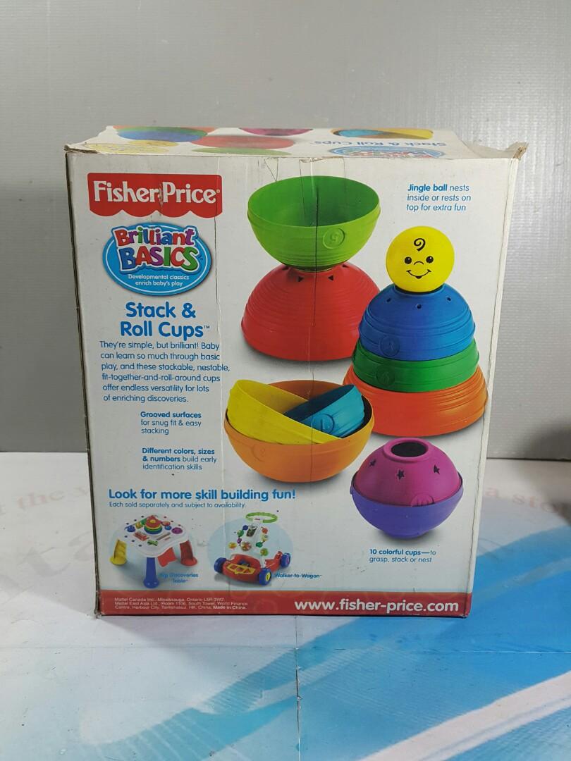 Fisher Price Stack and Roll Cups Preloved Baby Toy (Category: Infant Playtime) located in Paranaque City. Submitted by vintagepopsicle (Listing ID 1128199355, Image 3). Description: Fisher Price Stack and Roll Cups Preloved. Bit dusty because of storage but easily cleaned with soap and water and to disinfect too. very good toy for infants. With box. Pls examine photos as they are part of the description. Sold As-Is. Gcash MOP then Lalamove at buy