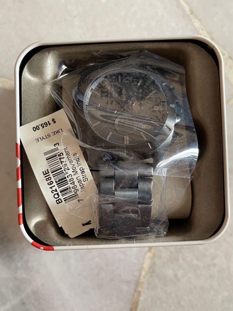 Fossil Black Steel 45mm ref.BQ2168IE